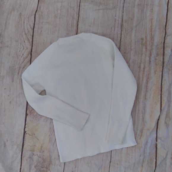 Campure white ribbed sweater size 5 - Picture 2 of 4